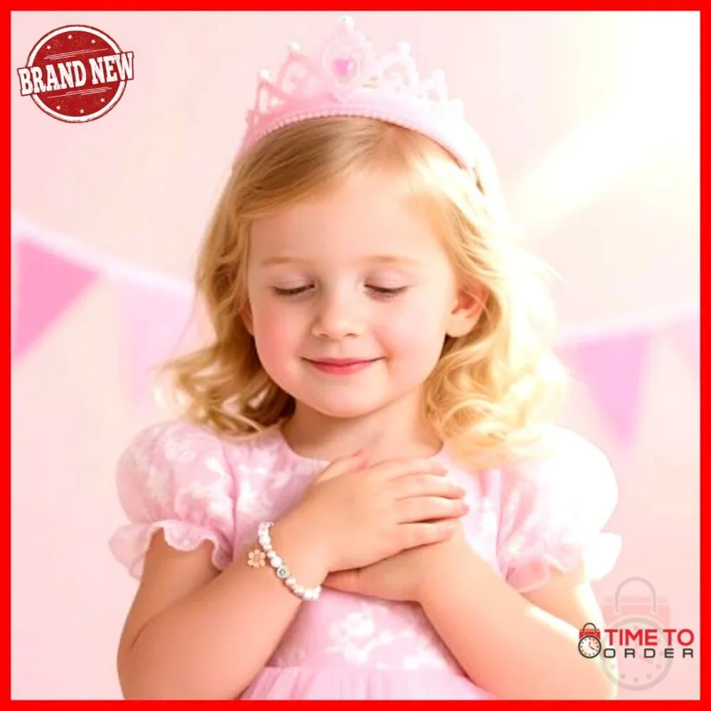 Adjustable Pearl Rhinestone Charm Bracelet for Girls Personalized Initial